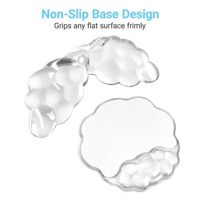 Alt view image 7 of 7 - Gel Cloud Keyboard Wrist Rest, Cloud Wings Wrist Rest, White