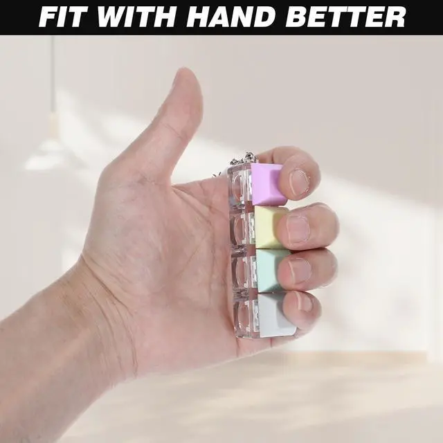 Alt view image 5 of 7 - Keyboard Fidget Clicker Keyboard Fidget Keychain of 4 Colors