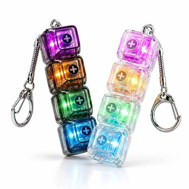 Main image of 2 Pack Keyboard Fidget Toy, Keyboard Fidget with LED Lights, 4-in-1 Quiet & Clicky Keyboard Clicker Toy for Stress Relief & Focus, Glowing Sensory Button Fidget for Kids & Adults