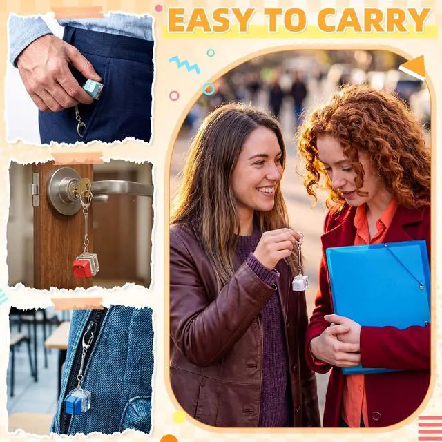 Alt view image 6 of 7 - Back to School Keychains Gifts Bulk Fidget Clicker Toy