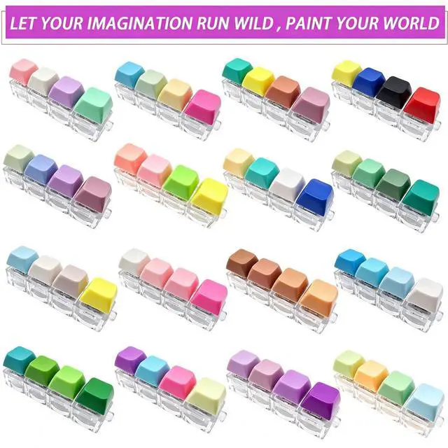 Alt view image 3 of 7 - Clicky Keyboard Fidget Toy 2-Pack, 43 Keycaps, Mix-and-Match Colors