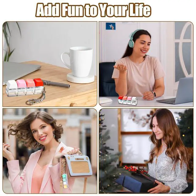 Alt view image 7 of 7 - Keyboard Fidget Toys, Keyboard Clicker Fidget with 3 Kinds Touch Experience, Fidget Keyboard Keychain Decompression Toys Button Stress Relief Gifts to Relief Stress Pass The Time