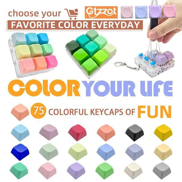Alt view image 3 of 7 - Keyboard Fidget Toy, Clicky, Creamy & Silent Key Sounds, 84 Keycaps