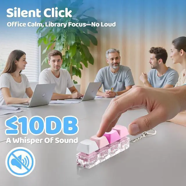 Alt view image 3 of 7 - 3 Pack Keyboard Fidget Toy Clicky, Creamy & Silent Stress Relief Gift