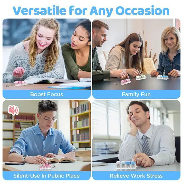 Alt view image 7 of 7 - 3 Pack Keyboard Fidget Toy Clicky, Creamy & Silent Stress Relief Gift