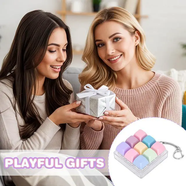 Alt view image 6 of 6 - Keyboard Fidget Toy Handheld Clicky Fidget Keyboard with Keychain Detachable Mechanical Clicker Adult Stress Relief Gifts for Leisure Moments (Style B)