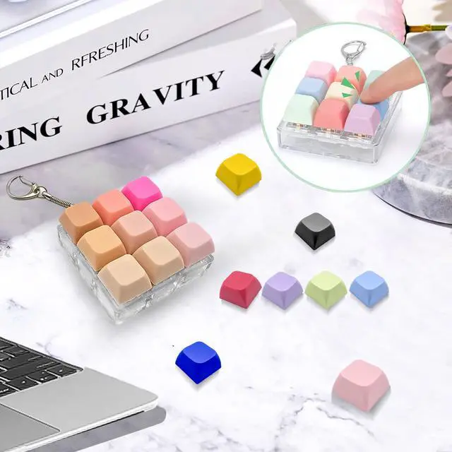 Alt view image 5 of 7 - Clicky Keyboard Fidget Toy, 44 Keycaps for Custom Color Mixes