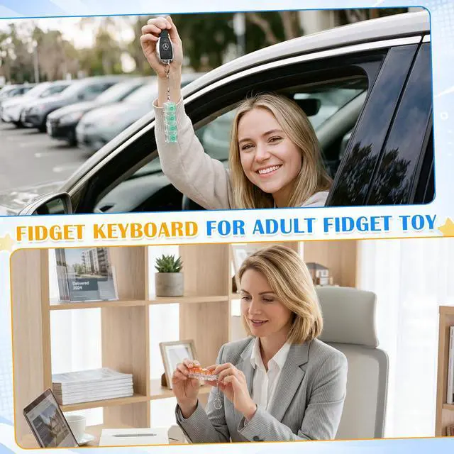 Alt view image 5 of 7 - Keyboard Fidget Clicker- Clicky & Silent,Bright Colors