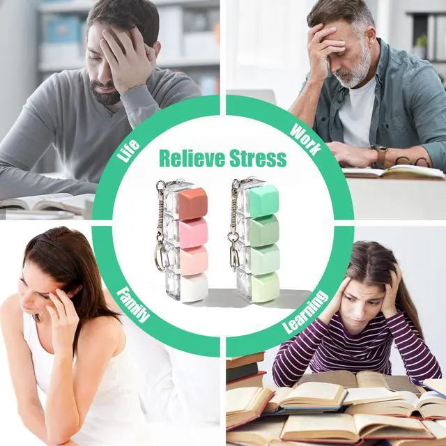 Alt view image 6 of 6 - Keyboard Fidget Toy - 2Pcs Fidget Keyboard Keychain Keyboard Clicker Fidget Toy Stress Relief Keyboard Fidget Clicker