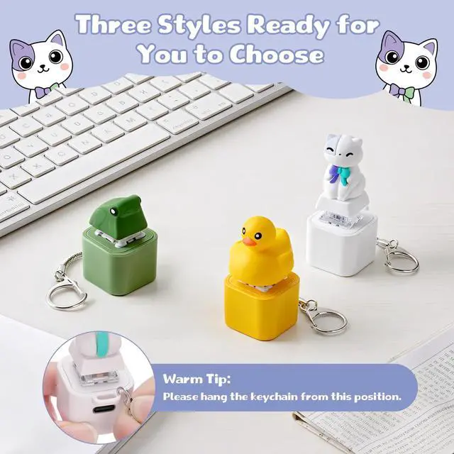 Alt view image 4 of 6 - Meowing Cat Keyboard Clicker Keychain for Adults