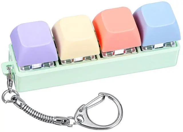 Main image of Fidget Keyboard Clicker, Keyboard Keychain of 4 Colors Decompression Keycap Button Stress Relief Gifts for Adult Women to Relief Stress Pass Time