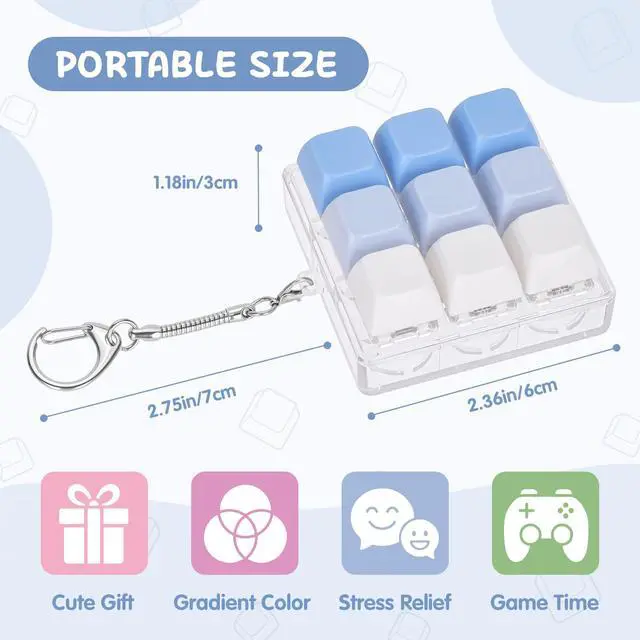 Alt view image 2 of 6 - Clicky Keyboard Fidget Toy for Adults Gradient Color
