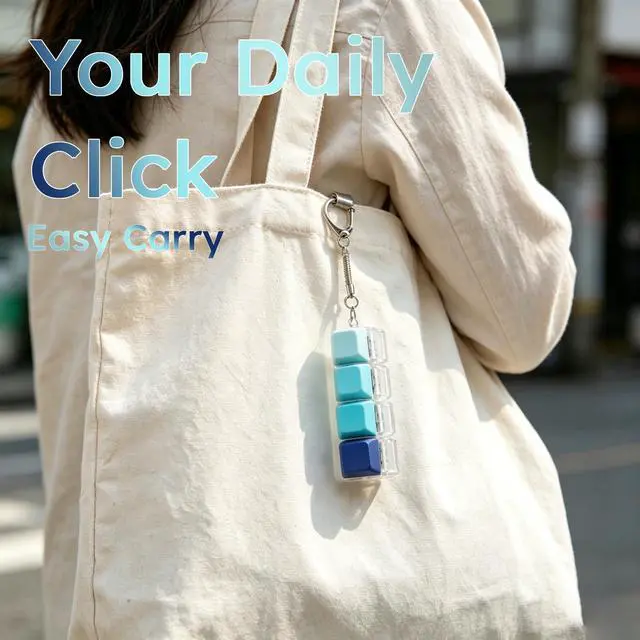 Alt view image 6 of 7 - Keyboard Fidget Set From Silent to Clicky All 4 Mechanical Key Feels Fidget Clicker, Creamy Linear / Silent Tactile / Tactile / Clicky Fidget Keyboard, Keyboard Keychain with Gradient Keycaps