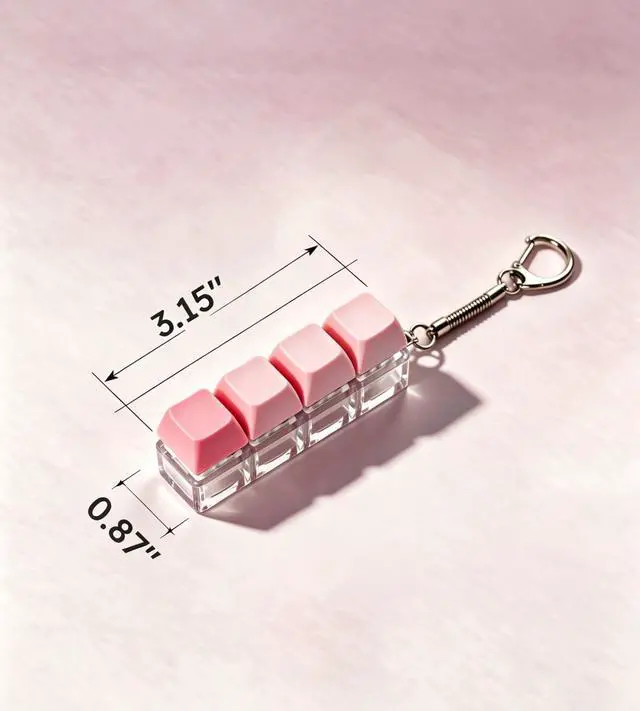 Alt view image 7 of 7 - Keyboard Fidget Set From Silent to Clicky All 4 Mechanical Key Feels Fidget Clicker, Creamy Linear / Silent Tactile / Tactile / Clicky Fidget Keyboard, Keyboard Keychain with Gradient Keycaps