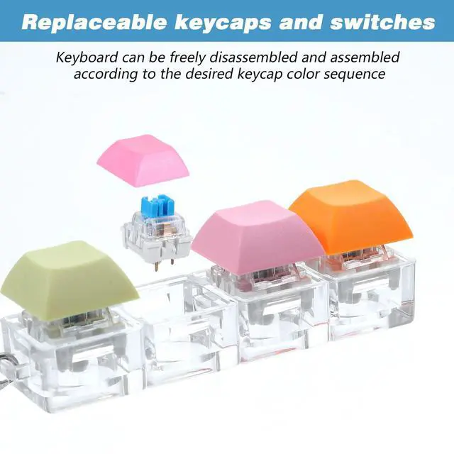 Alt view image 3 of 7 - Keyboard Fidget Clicker, Keyboard Fidget Keychain of 4 Colors