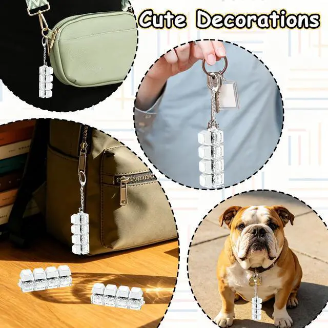 Alt view image 5 of 7 - 2 PCS Keyboard Fidget Toy, Double Layer Keycap Keyboard Fidget Keychain 4-in-1 Keyboard Decompression Button Finger Clicker Toys, Portable Tactile Button Sensory Fidget Toys Stress Relief GiftsWhite