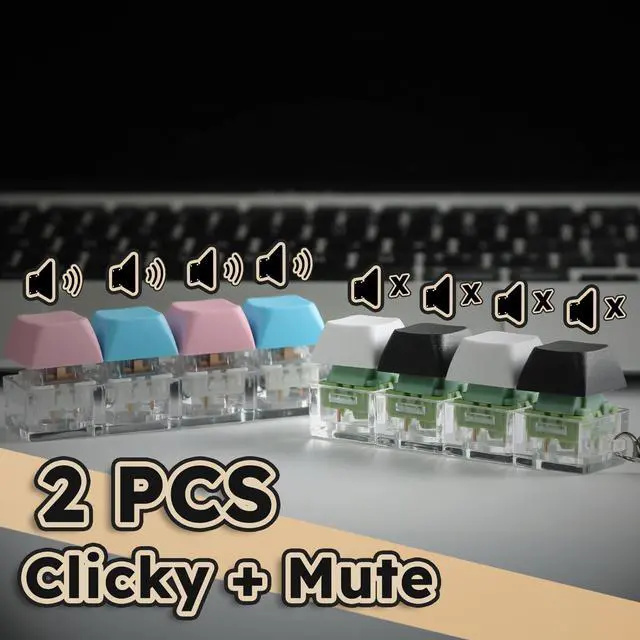 Alt view image 2 of 7 - Silent & Clicky Keyboard Fidget, Fidget Keyboard for Relief Your Stress, Fidget Keyboards for Office, Fidget Keyboard Keychain Gift for Quiet and Noisy Scenes