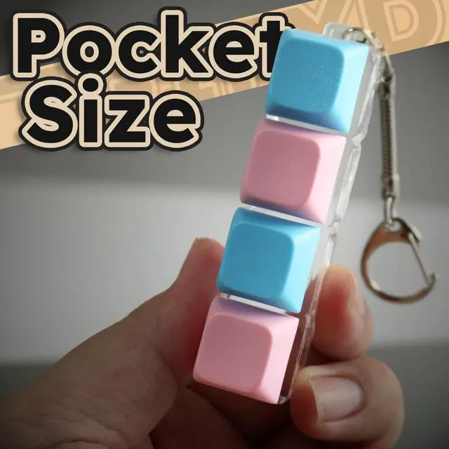 Alt view image 6 of 7 - Silent & Clicky Keyboard Fidget, Fidget Keyboard for Relief Your Stress, Fidget Keyboards for Office, Fidget Keyboard Keychain Gift for Quiet and Noisy Scenes