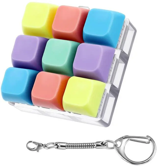 Main image of Keyboard Fidget Clicker, Keyboard Fidget Keychain of 9 Colors