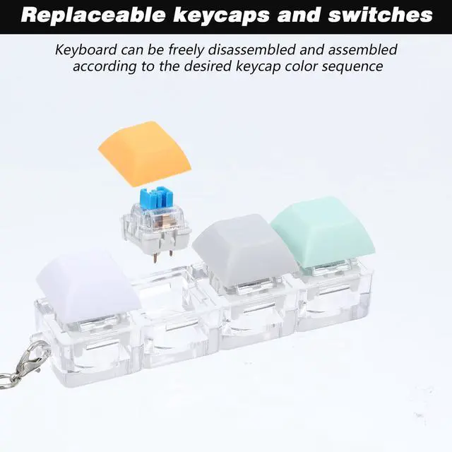 Alt view image 3 of 7 - Keyboard Fidget Clicker, Keyboard Fidget Keychain