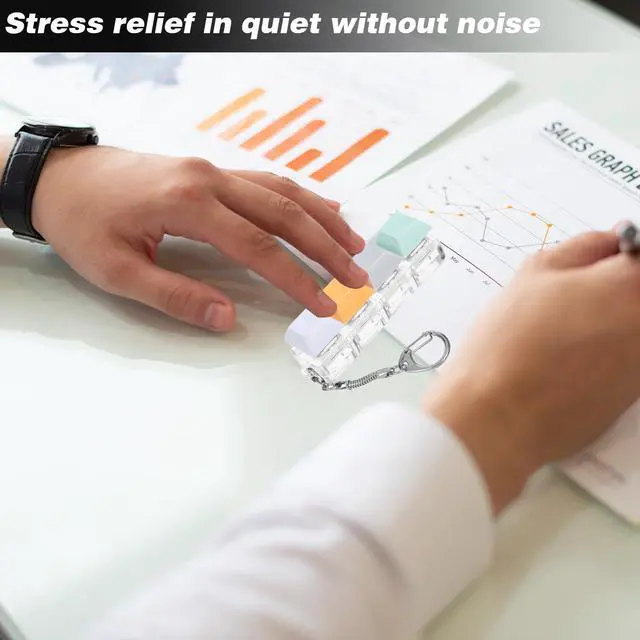 Alt view image 4 of 7 - Keyboard Fidget Clicker, Keyboard Fidget Keychain