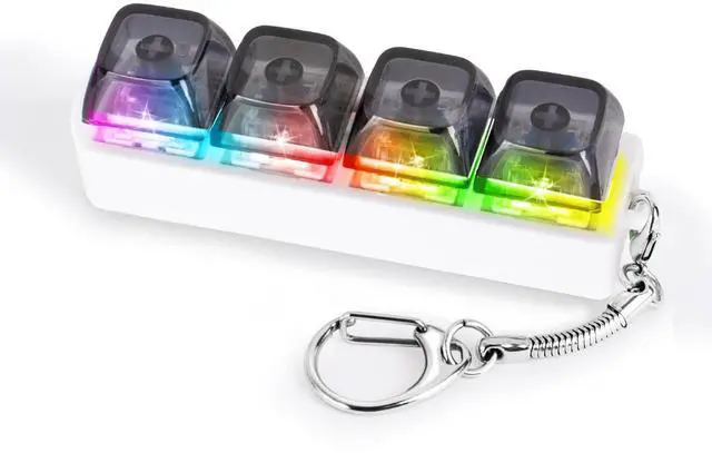 Main image of Keyboard Fidget Toy for Adults Keyboard Clicker with LED Light Keychain Fidget Stress Relief Sensory Toy