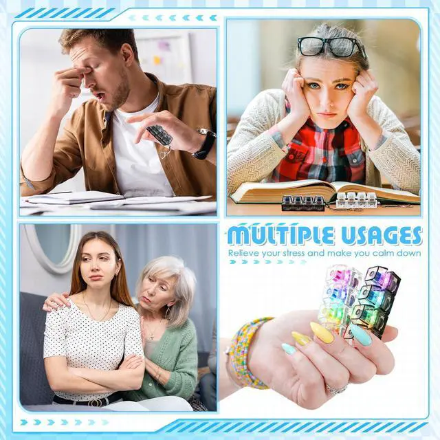 Alt view image 6 of 7 - Keyboard Fidget Toy with LED Light, Clicky and Silent Clicker Keychain Back to School Gift Fidget Mechanical Button Clicker Stress Relief Gift for First Day of School Office Home