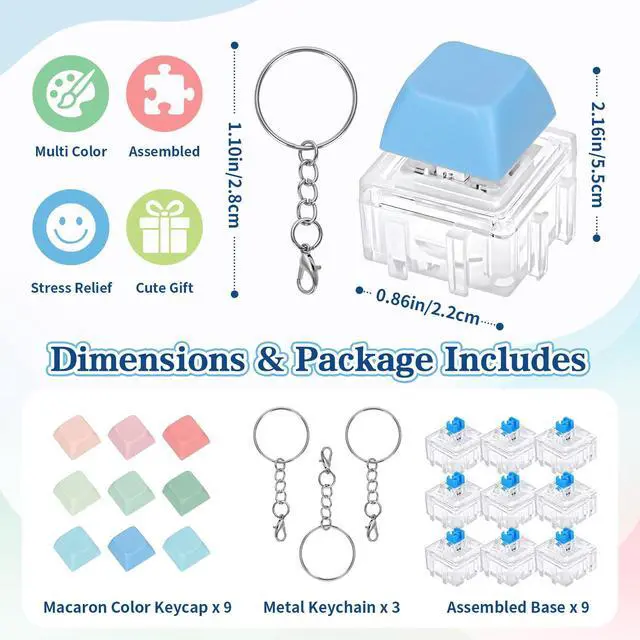 Alt view image 2 of 6 - Detachable Clicky Keyboard Fidget Toys for Adults