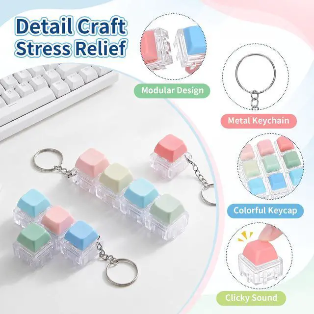 Alt view image 3 of 6 - Detachable Clicky Keyboard Fidget Toys for Adults