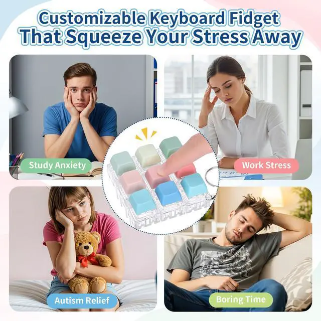 Alt view image 5 of 6 - Detachable Clicky Keyboard Fidget Toys for Adults