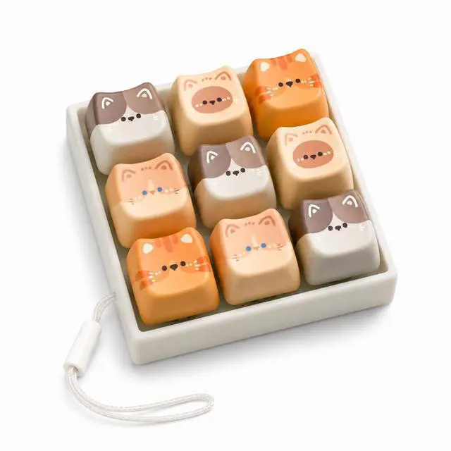 Main image of 2026 New Sound Keyboard Fidget Keychain, Fidget Keyboard for Stress Relief, Sound Keyboard Fidget Clicker for Office,Travel, Anxiety Keyboard Keychain Gift (Cat)