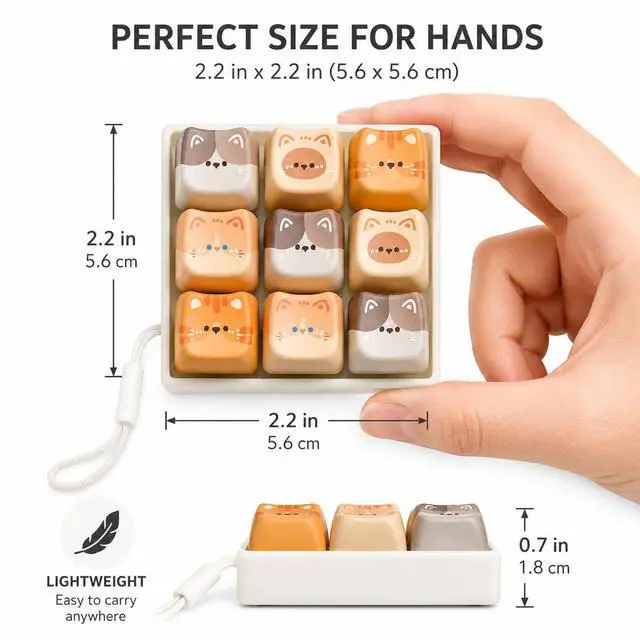 Alt view image 3 of 7 - 2026 New Sound Keyboard Fidget Keychain, Fidget Keyboard for Stress Relief, Sound Keyboard Fidget Clicker for Office,Travel, Anxiety Keyboard Keychain Gift (Cat)
