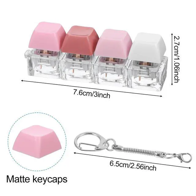 Alt view image 2 of 7 - Keyboard Fidget Toy, Loud Fidget Keyboard Clicker Clicky Creamy Silent Stress Relief Fidgets Clicker Keychain Quiet Fidgets Toys for Adults to Relief Stress, Ideal Stress-Relief Gift