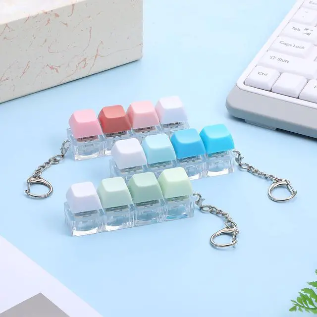 Alt view image 7 of 7 - Keyboard Fidget Toy, Loud Fidget Keyboard Clicker Clicky Creamy Silent Stress Relief Fidgets Clicker Keychain Quiet Fidgets Toys for Adults to Relief Stress, Ideal Stress-Relief Gift