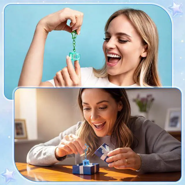 Alt view image 5 of 7 - Clicky Keyboard Fidget Single Styles Clicker Fidget Keychain Portable Decompression Button Keyboard Stress Relief Gift for Party Favors Adult Office Cowoker (1 Keycap,Colorful)