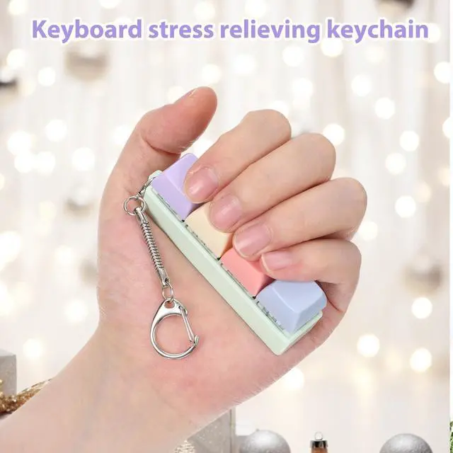 Alt view image 4 of 7 - Keyboard Fidget Toy 4 in 1 Stress Relief Clicker Toy