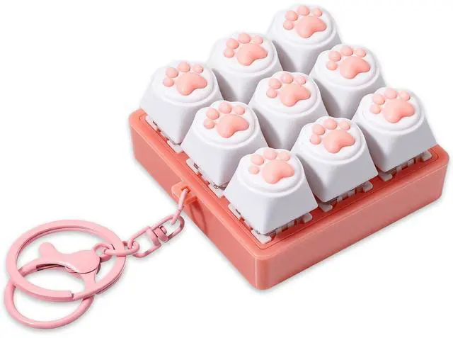 Main image of Keyboard Fidget Toy Fidget Clicker 9-in-1 Decompression Keychain Toys