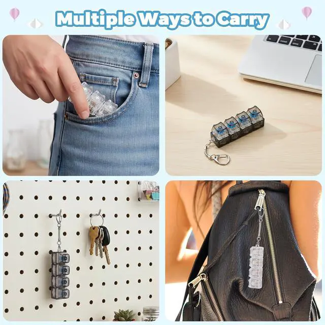 Alt view image 5 of 6 - Cat Keyboard Fidget Toy, Silent & Clicky Keychain with LED Lights
