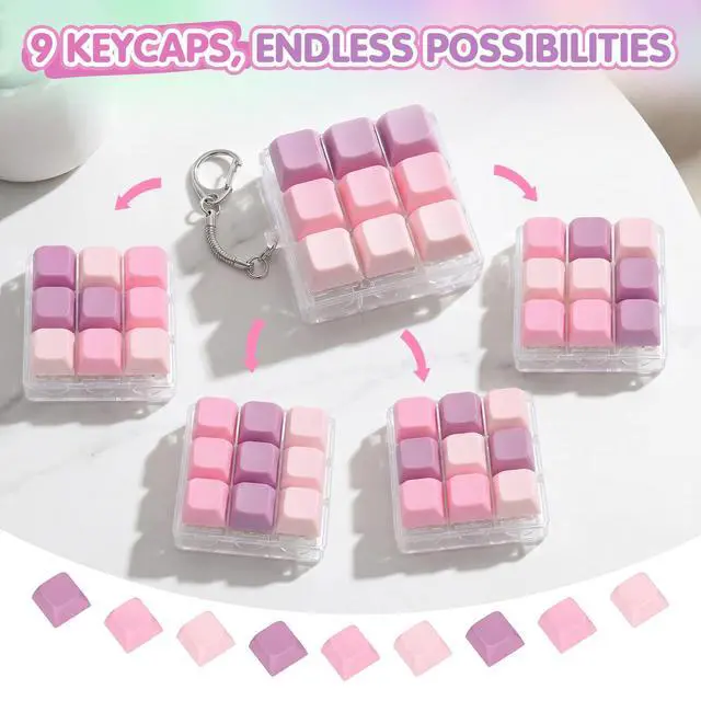 Alt view image 4 of 6 - 9-in-1 Mechanical Keyboard Clicker Keychain with Clicky Sound