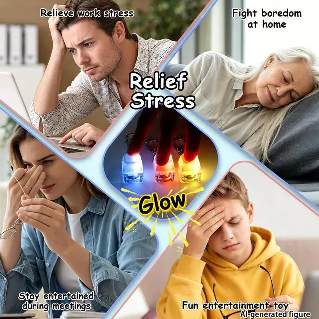Alt view image 7 of 7 - 6 Pack Keyboard Fidget Toy Keyboard Fidget Keychain,Keyboard Clicker with LED Light,Button Stress Relief Fidget Gifts for Adult to Relief Stress (2 Colors Black White)