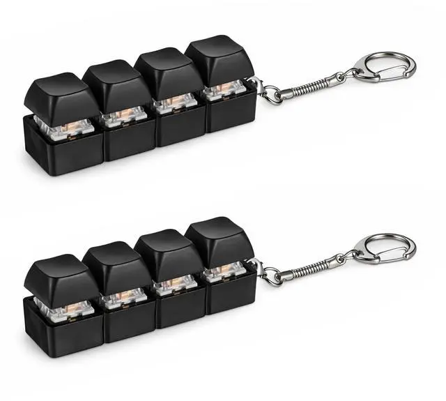 Main image of Keyboard Fidget Toy Keyboard Fidget Keychain Portable Fidgets Clicker Keychain 4-in-1 Keyboards Fidgets Keychains Gifts Button Linear and Separate Keyboards Keychains for Adults