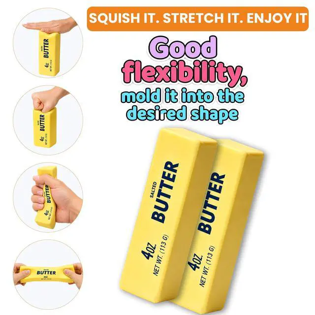 Alt view image 3 of 7 - Butter Squishy 2 Pack, Slow Rising Squishy Butter Stick Fidget Toy
