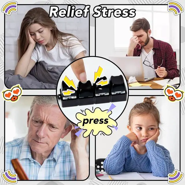 Alt view image 6 of 7 - 2 PCS White & Black Keyboard Fidget Toy, Cat Shape Keyboard Fidget Keychain 4-in-1 Keyboard Decompression Button Finger Clicker Toys, Button Stress Relief Fidget Gifts to Relief Stress (Cat)