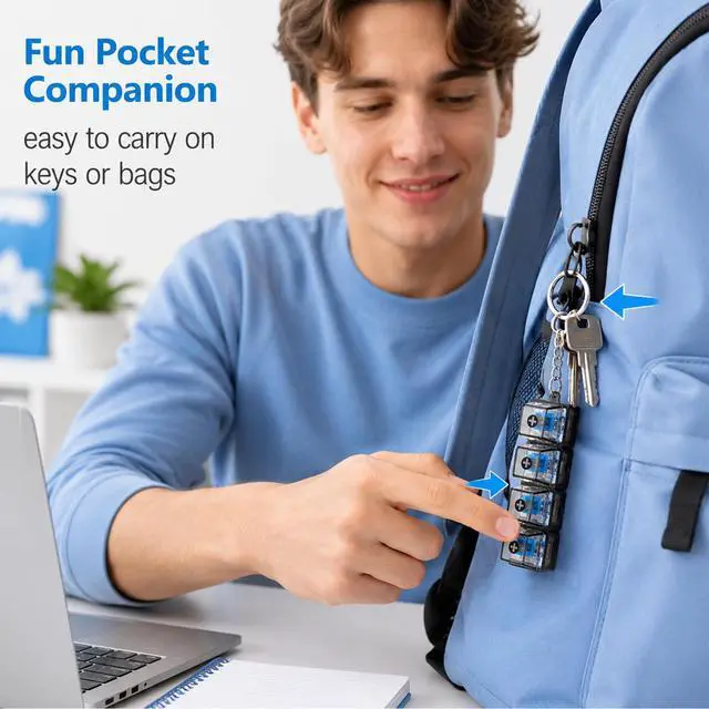 Alt view image 6 of 6 - Clicky Keyboard Fidget Suitable for Adults(No Light,Tran Black)