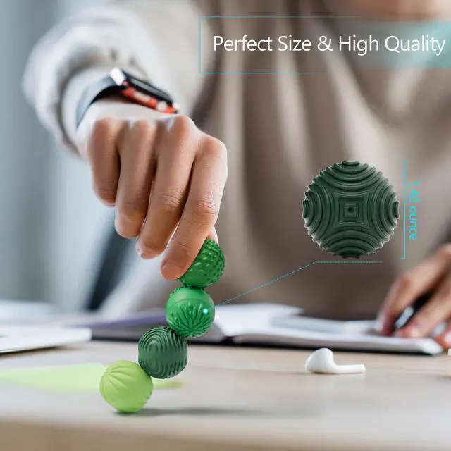 Alt view image 5 of 7 - Silicone Magnetic Balls Fidget Toys for Adults & Teens,4PCS Stress Relief Sensory Toys for Autism ADHD Anxiety,Fun Textures Gadgets,Office Desk Toy,Stocking Stuffers for Women Men Teen Gift