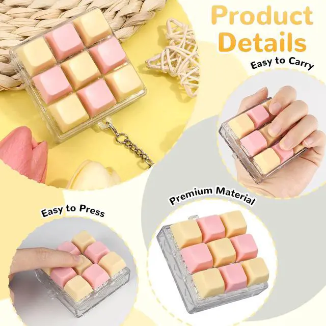 Alt view image 3 of 7 - 1 PC Keyboard Fidgets, 9-in-1 Keyboard Clicker Keychain, Anxiety & Stress Reliever Autism Fidget, Push Bubble Sensory Fidgets for Stress Relief Pass Time (9 Keyboard R)