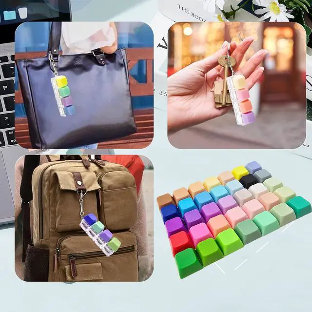 Alt view image 7 of 7 - Clicky Keyboard Fidget Toy 2-Pack, 43 Keycaps, Mix-and-Match Colors