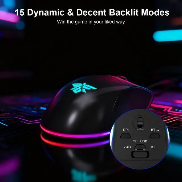 Alt view image 3 of 7 - Wireless Gaming Keyboard & Mouse Combo for PC Gamers