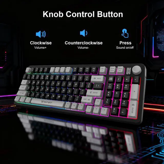 Alt view image 4 of 7 - Wireless Gaming Keyboard & Mouse Combo for PC Gamers