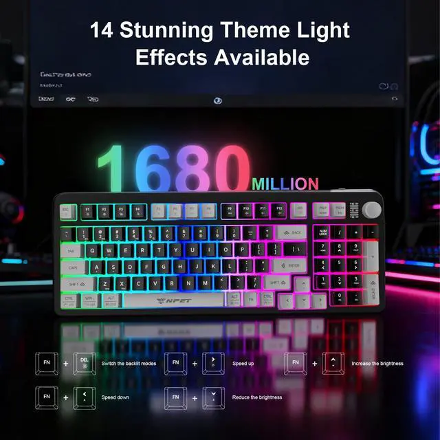 Alt view image 5 of 7 - Wireless Gaming Keyboard & Mouse Combo for PC Gamers